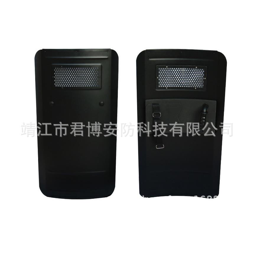 铝合金盾牌黑色金属防暴盾牌安保器材方形手持式盾牌可定做