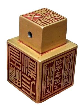 古玩古董印章纯铜朱砂六面印章道用品文房装饰品摆件文玩批