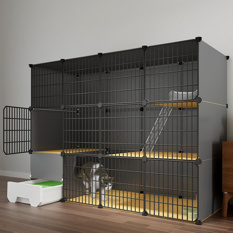 大自由空间猫咪室内别墅猫窝猫笼子家用猫砂盆厕所一体猫柜猫屋超