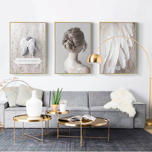 极速Nordic aesthetic living room decorative painting modern