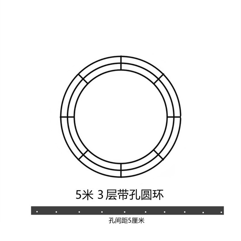 婚庆道具婚礼堂吊顶定位珠圆环铁艺黑色架子婚礼舞台装饰水晶珠帘