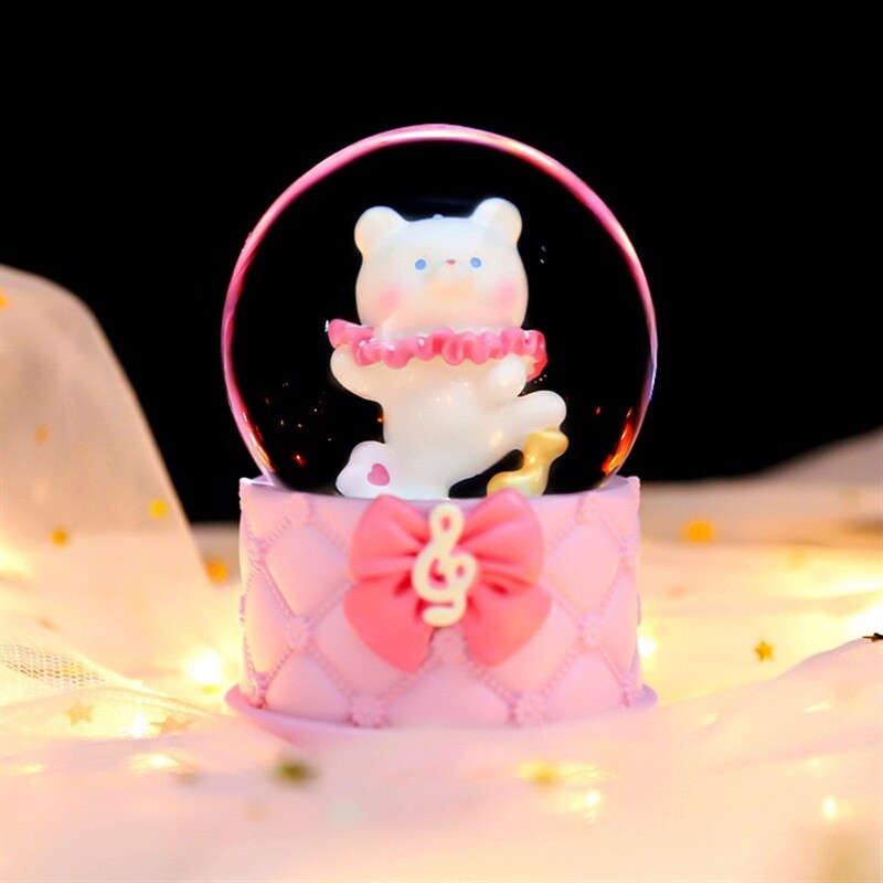 卡通创意恐龙小夜灯水晶球桌面家居装饰品摆件学生儿童生日礼物品