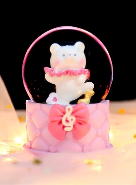 卡通创意恐龙小夜灯水晶球桌面家居装饰品摆件学生儿童生日礼物品