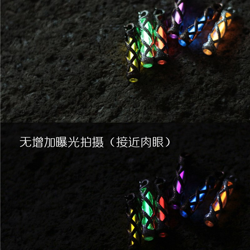 纯银氚气管氚管氚灯自发光管氚气钥匙扣荧光管老树盘户外求生灯