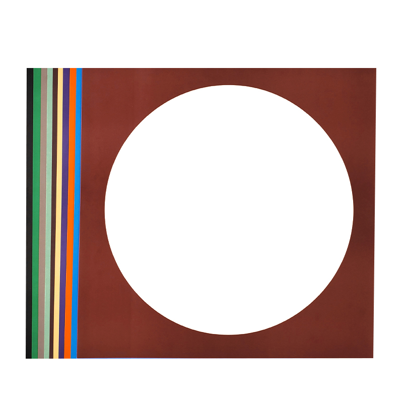 38厘米正方形内圆彩色边框厚卡纸300g手绘卡纸美术绘画彩色硬卡纸