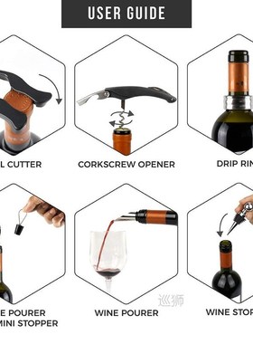 Wine Opener Set Wine Bottle Opener Cork Remover with Gift Bo