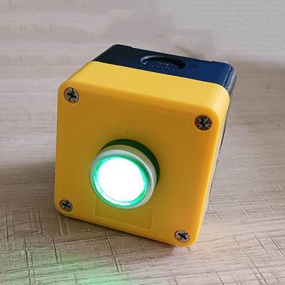 带指示灯自锁位旋钮控制盒启动停止按钮开关盒24V220V加厚塑料盒