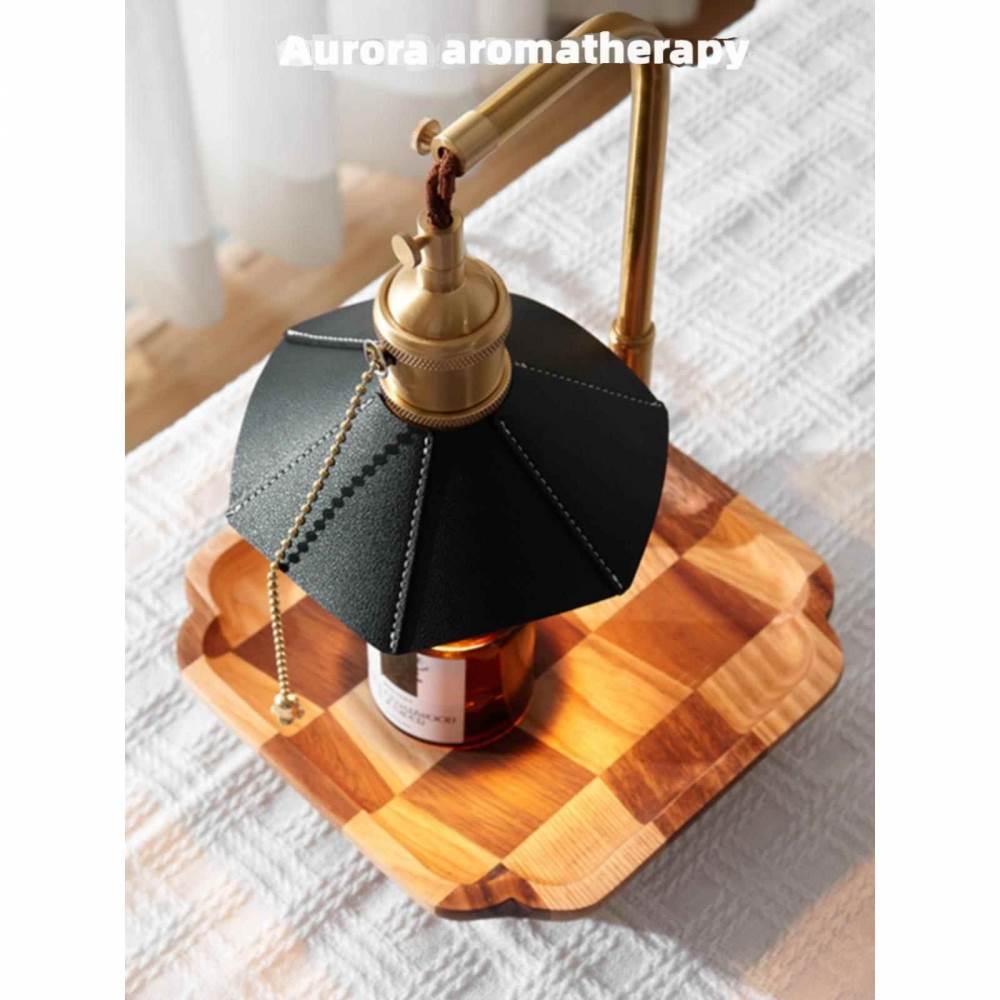 融烛灯实木复古香薰蜡烛台灯无火融蜡灯茶台灯酒馆烛灯生日礼物