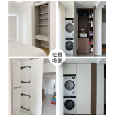 衣柜橱柜隐藏滑轨折叠侧插t式 伸缩导轨五金回旋门静音推拉全套配