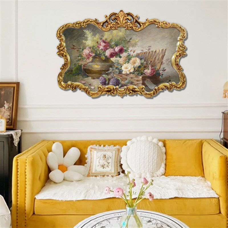 法式欧式复古客厅沙发装饰画宫廷风E景植物花卉美式人物油画挂画