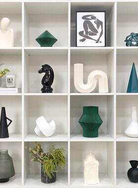 样板间家居软h装饰品摆件书柜仿真花艺装饰画创意陶瓷玻璃工艺品