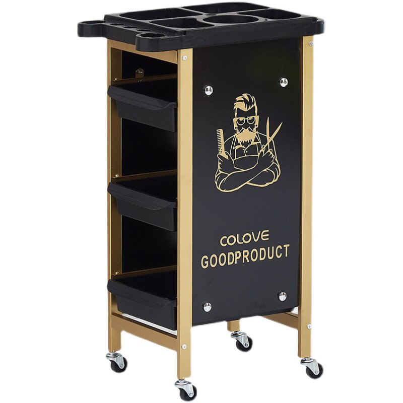 美发车发廊手推车杠车复古包邮美容小推车理发店烫染Y工具车轻奢