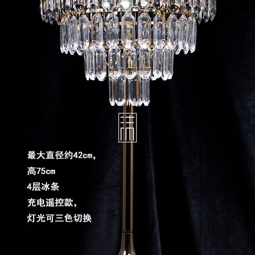 婚庆道具新款水晶冰条桌花器婚礼堂花器婚K庆场地布置铁艺婚礼道