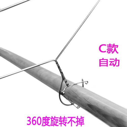 防风衣架固定扣卡k扣防掉落吹走室外高空阳台晾衣架不锈钢夹子家