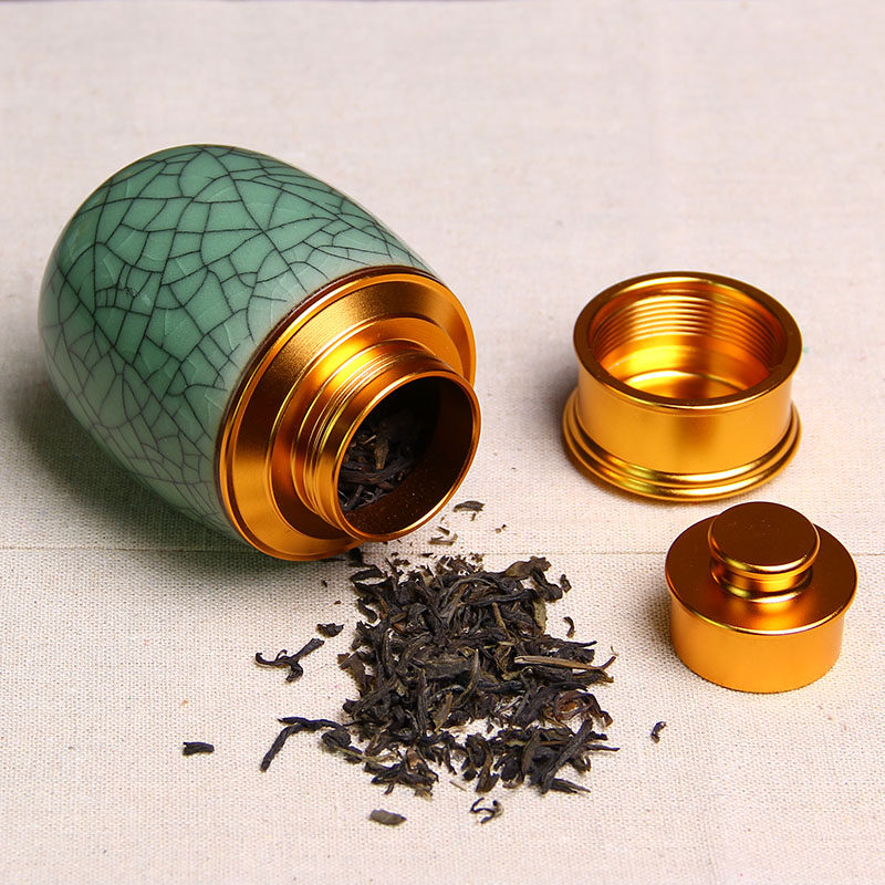 鎏金陶瓷小号茶叶罐便携旅行随y身茶罐 密封精品 高档茶叶密封包,餐饮具,茶叶罐,淘宝优惠券,粉丝福利购,淘宝优惠卷