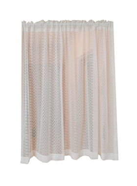 拾光白色蕾丝卧室入n户门帘复古田园美式乡村隔断小窗帘免打孔短