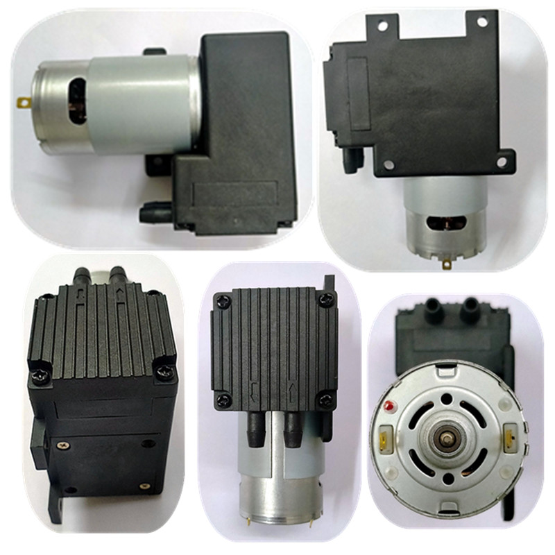 微型真空泵2e4V边立式小型气体传输泵12V充气泵负压泵增压泵吸气