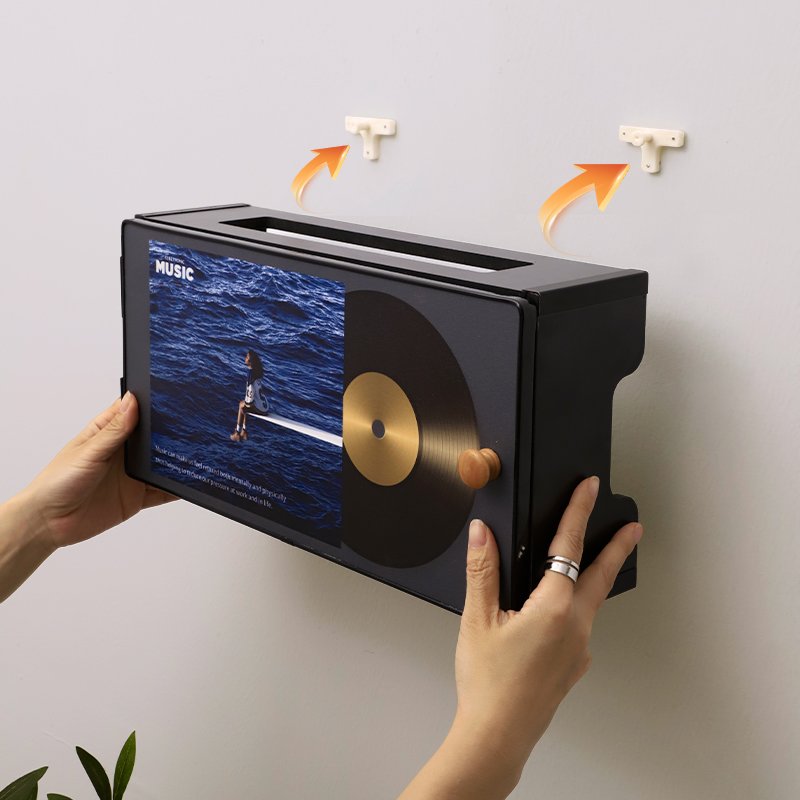 路由器收纳盒免打孔壁挂上墙2025新款电线插座遮挡机顶盒置物架