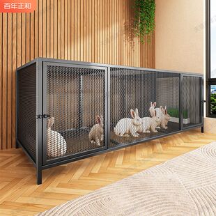 养殖兔笼子家用特大号别墅铁丝密网方管折叠养殖鸡舍宠物鹅笼兔笼