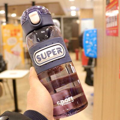 彩色水杯男女学生2025新款塑料杯子高颜值防摔儿童直饮水杯带茶隔