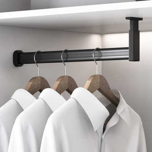 顶装浅衣柜挂衣杆纵向衣通柜子悬吊衣杆竖向吊装挂衣服杆竖装吊杆