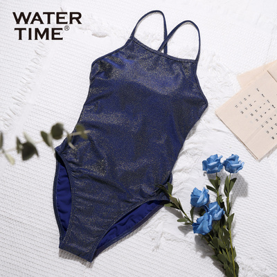 WaterTime竞速泳衣女士2025新款游泳馆专用连体三角专业游泳衣女