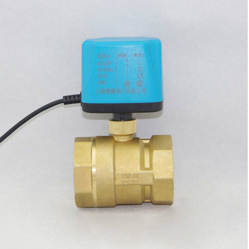 太阳能电磁阀电动ADC12V24V220V空调温控二通三通球阀常开闭球阀