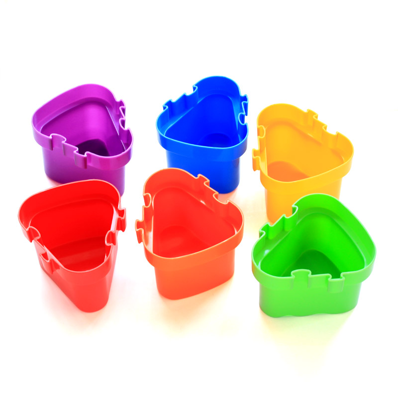 彩色颜料杯水彩丙烯绘画用品洗笔杯幼儿园儿童画画调色盘美术材料