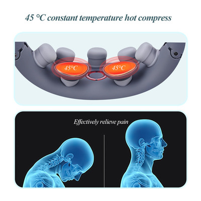 极速CkeyiN 9D Electric TENS Pulse Neck Massager Heat Recharg