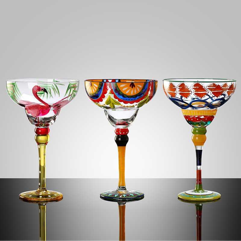 Handmade Colorful Cocktail cup Europe Goblet Cup Champagne