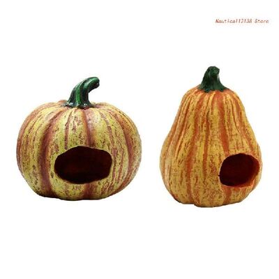 极速Orange Aquarium Decor for Fish for Tank Resin Pumpkin