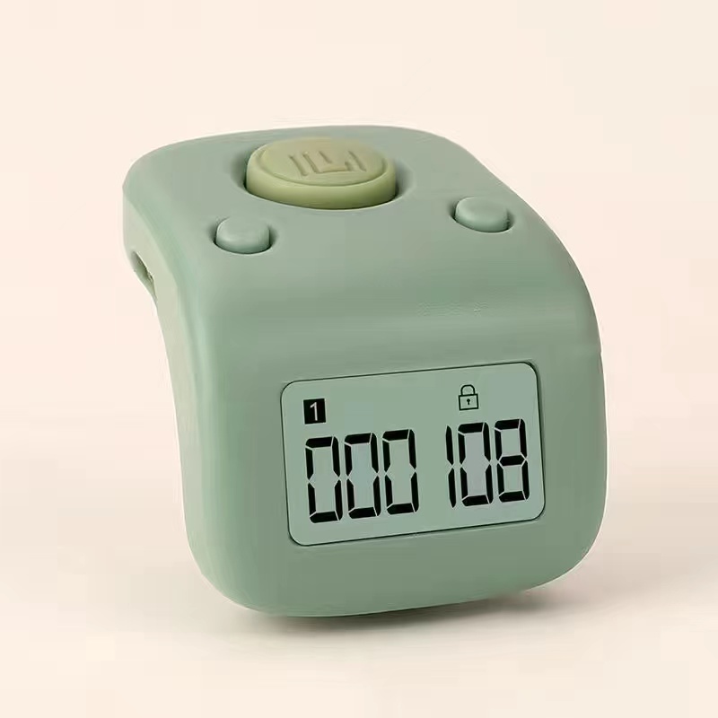 一心数显电子夜光计数器点数手按计数器可充电戒指型记数器