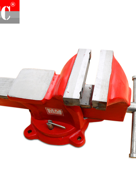 红色重型台家用工业级汽修虎钳加重5寸6寸8寸台钳 虎钳平口钳台钳