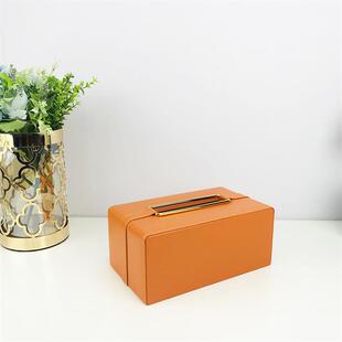 极速2023新款 现代皮革纸巾盒家用酒店车载皮质卫生纸盒茶几餐 欧式