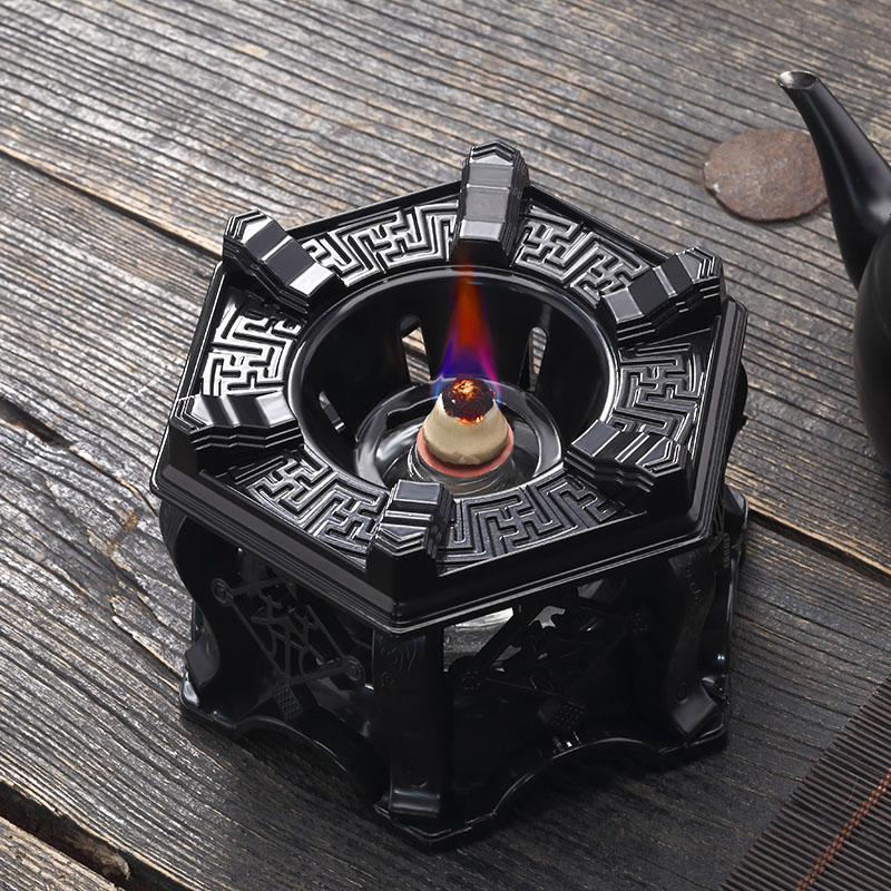 户外煮茶酒精炉家用烧水蜡烛温茶壶保温底座温泡茶炉功夫茶具烧泡