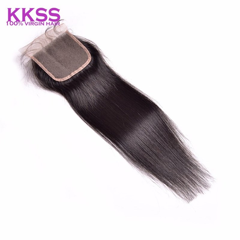9A 4X4 lace closure frontal hair straight wave human hairs