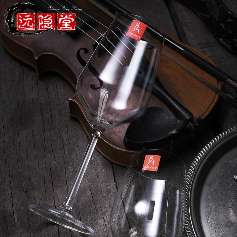 网红红酒杯轻奢高档欧式水晶玻璃6只家用高脚杯创意葡萄醒酒器具