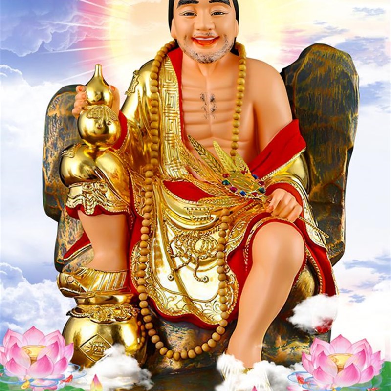 大小款活佛 济公 李修缘济颠和尚降龙罗汉佛像画像挂像挂画可带框