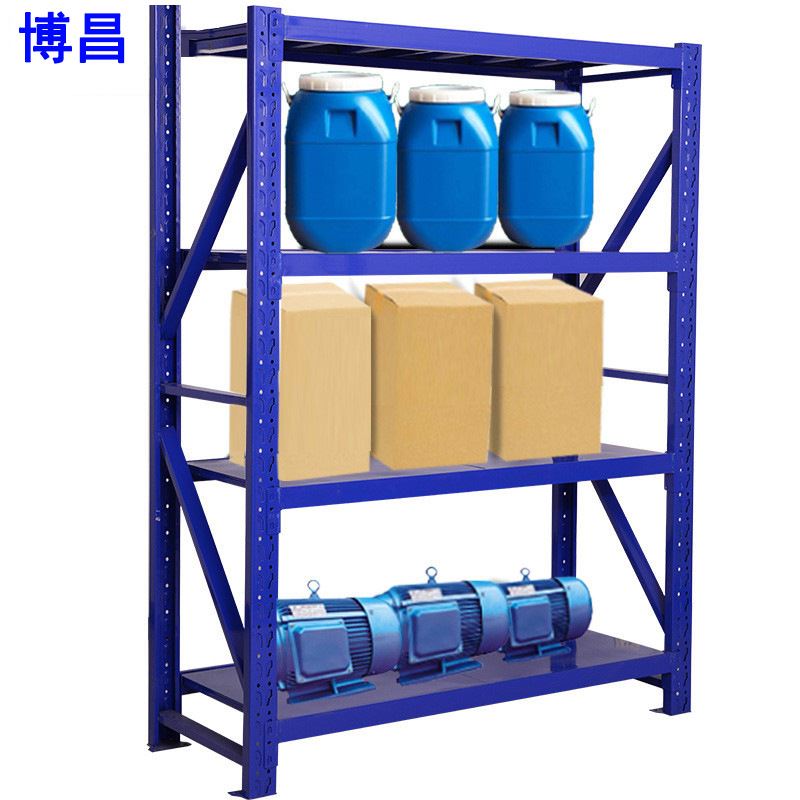 仓储货架中型轻型置物架家用储物架仓库货物架组装展示架多层