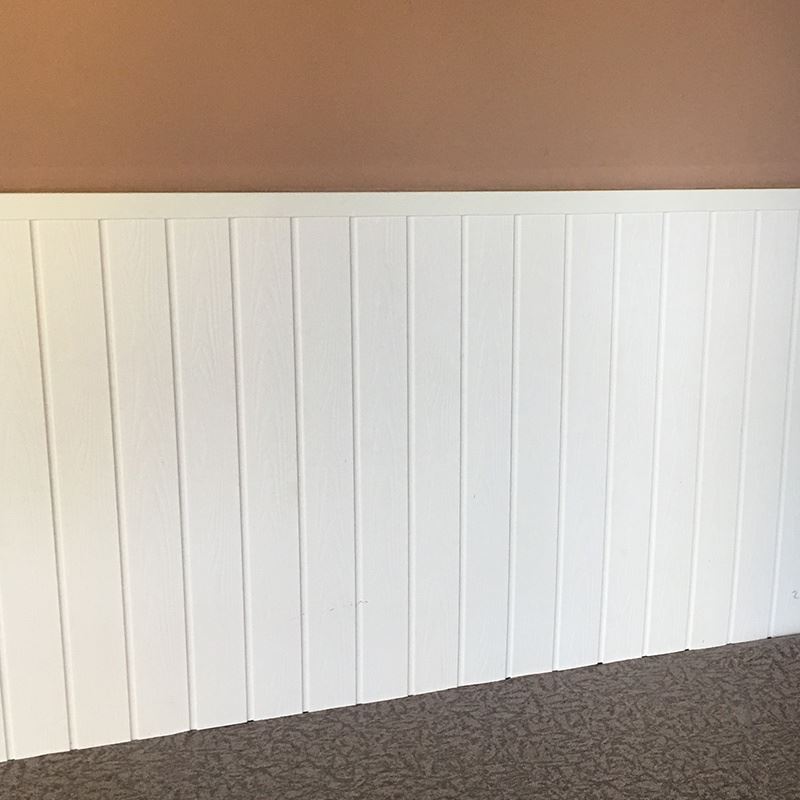 生态木双75浮雕板墙裙护墙板吊顶天花装饰板白色木纹装修材料