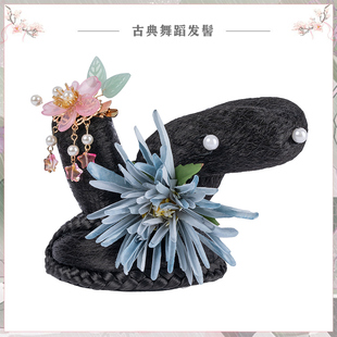 汉服假发髻古风丽人行发髻古装成人儿童古典舞民族舞飞天演出头饰