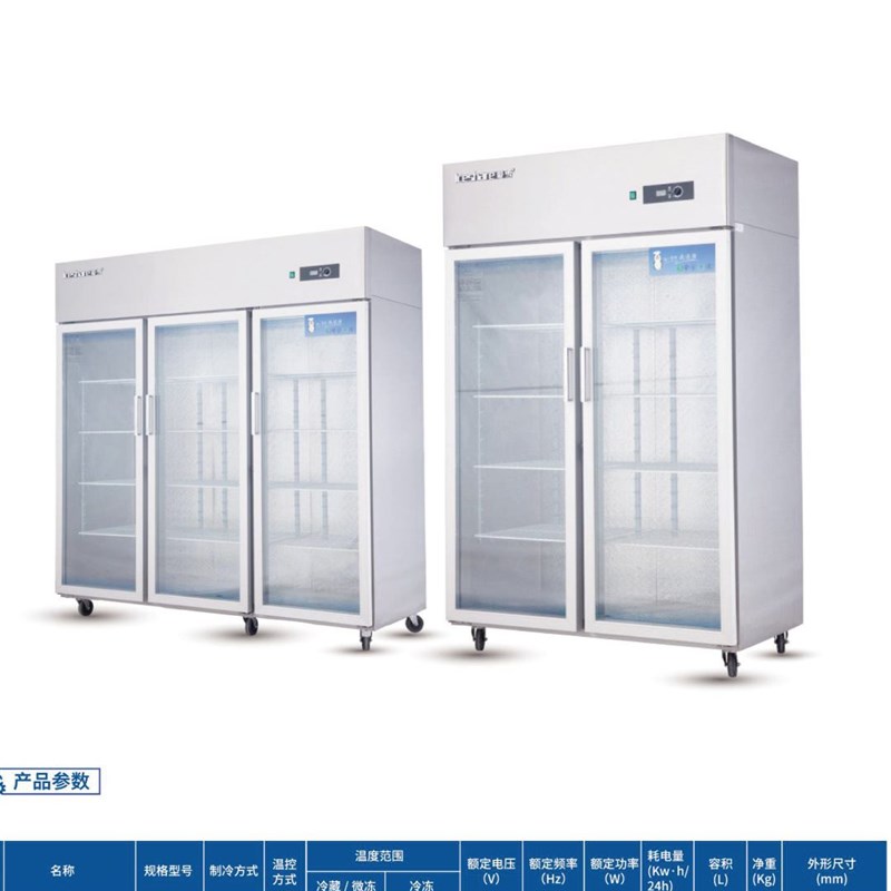 爱雪杭宝双门展示柜大二门展示柜展示柜冷藏冰箱点菜柜商用冷柜