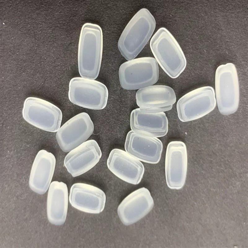 眼镜鼻磨砂方形卡式卡扣鼻托 超软矽胶材料1对包邮