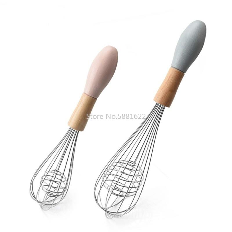 Egg Beatert wihWoo d Handle Stainless SteelManual Whisk  CKI