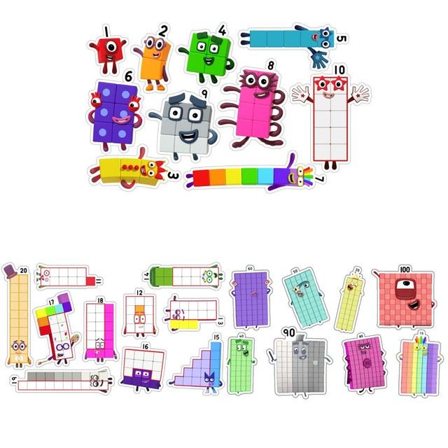 100pcs Numberblocks Multilink Linking Counting Cubes Snap