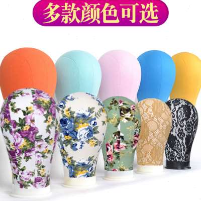 放置假头发支架模特头帆布头模具可插针假人头模型造型底座支撑托