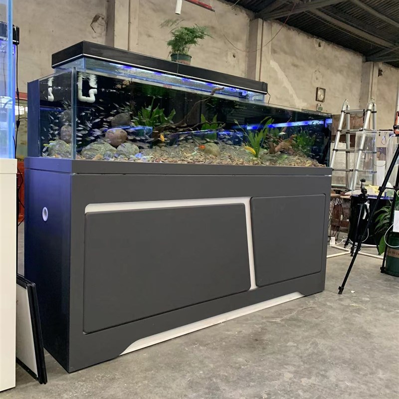 溪流水草缸创意造景超白玻璃鱼缸生态鱼缸水族箱不含灯