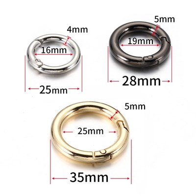 10pcs/5pcs Spring Clasp Keychain Ring KC Gold Color Openable