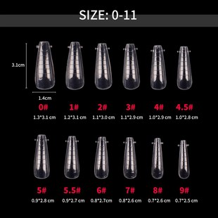 Gel Dual Nail Fake Coffin Extension Form Clear Nails