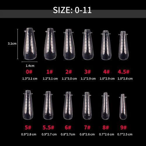 Fake Nails Extension Gel Dual Nail Form Coffin Nails Clear